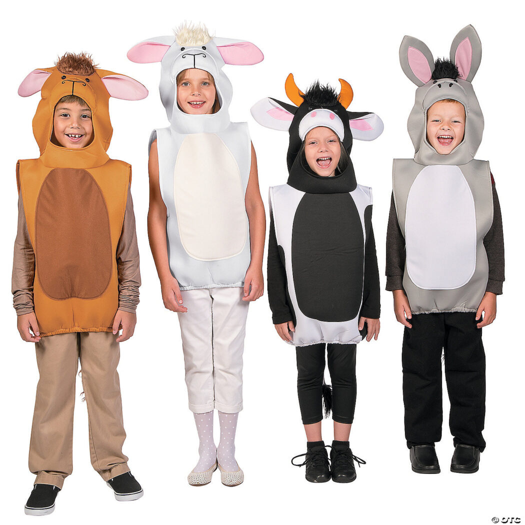 Kids dressed in animal costumes