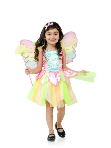 Kid dressed in fairy costumes