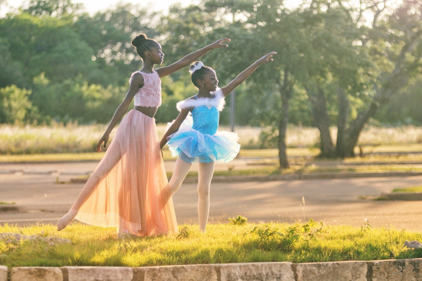 two young ballerinas